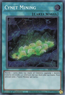 yu gi oh ita 1ed rara segreta ra03-it067 cynet mining
