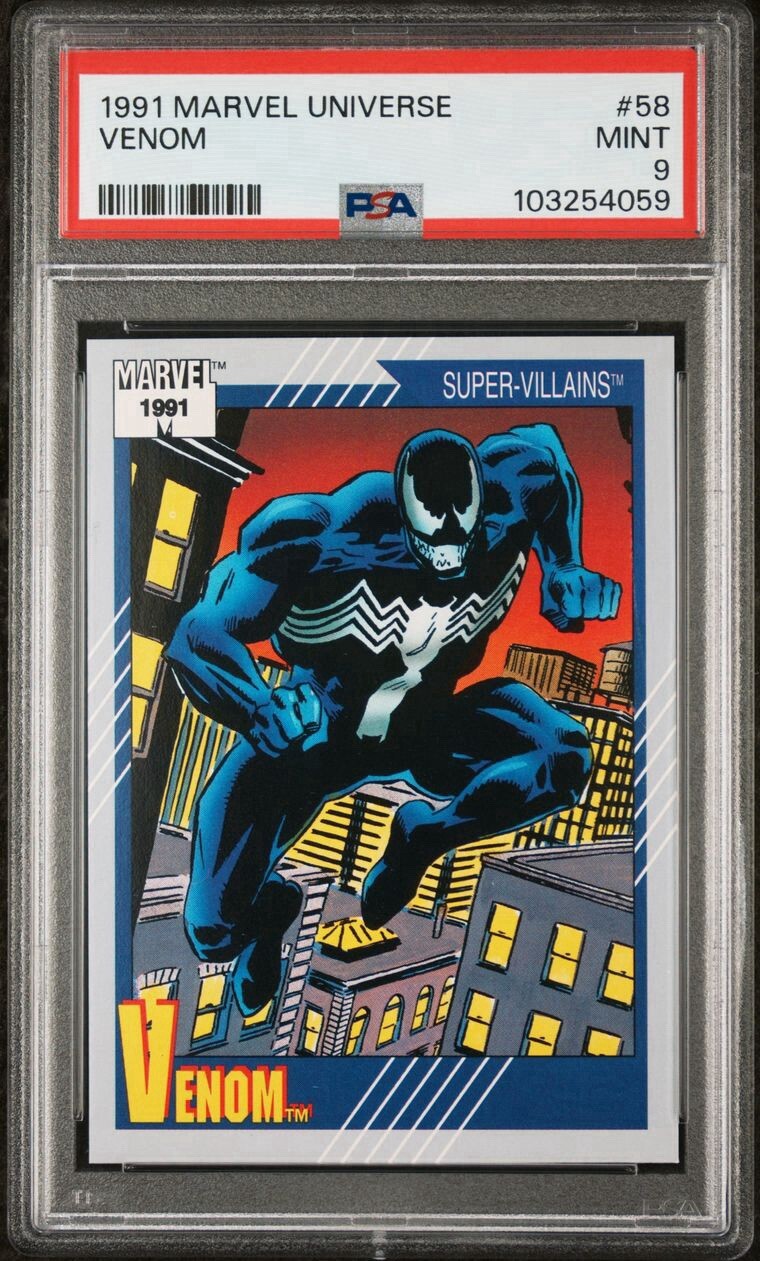 1991 MARVEL UNIVERSE #58 VENOM PSA 9