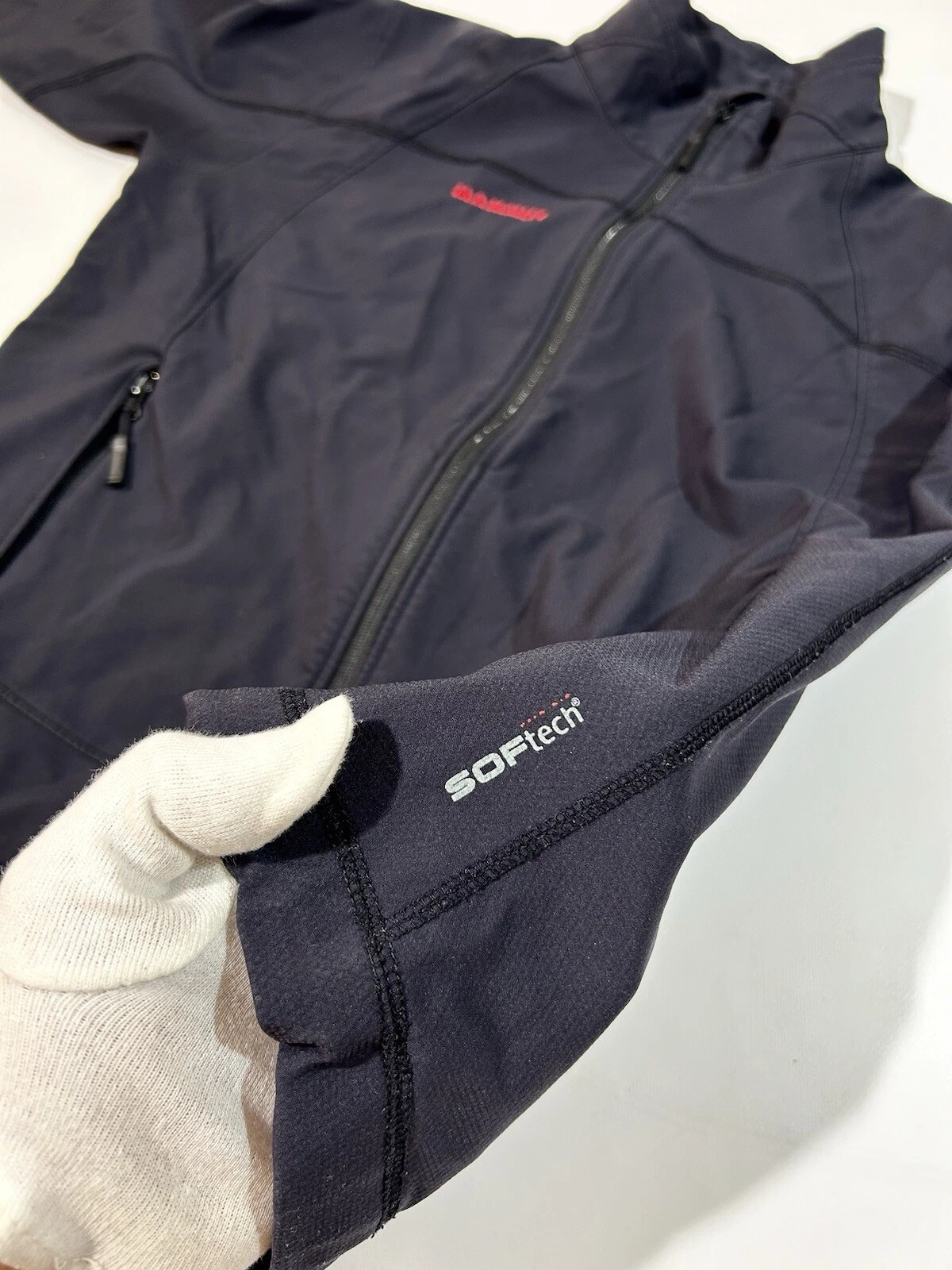 Mammut Jacket Shell Zip Black Ski Mountain Men Logo Softech Size M