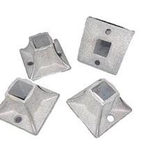 4 pk HAND RAILs IRON steel HANDRAILING Newel POSTS REPAIR 1" cast foot covers