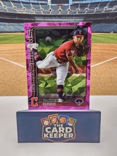 Tanner Bibee 2025 Topps Series 1 #164 Pink Diamante