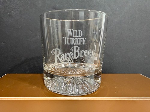 Wild Turkey Rare Breed Bourbon Whiskey Heavy Rocks Glass - Starburst Bottom