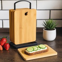 FrüHstüCksbrett KüChenbrett Schneide 7 Tlg 22 Cm Bambus FrüHstüCkstisch KüChe