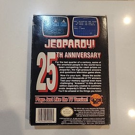 Jeopardy! 25th Anniversary NES Nintendo With Manual, Foam, Black Case