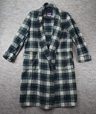 Pendleton Vintage 100 Virgin Wool Men  s Size M Green Flannel Warm Robe no belt