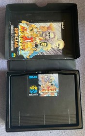 Neo Geo console, 2 controllers, 5 ROM cartridges, and 1 memory card.Tested 