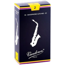 Vandoren Alto Saxophone Reeds Strength 2 Box of 10