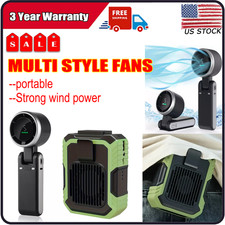 Mini Portable Waist Clip Fan Handheld Turbo Fan Rechargeable Pocket Fan New