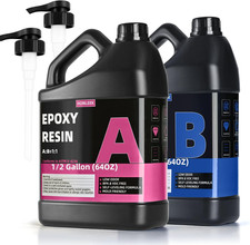 1 Gallon Crystal Clear Epoxy Resin Kit - Not-Yellowing No-Bubble, Self Leveling