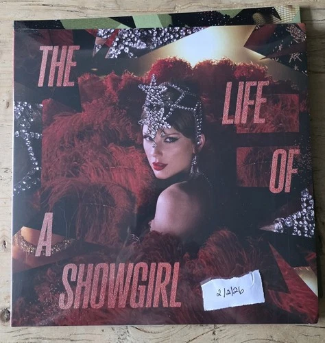 Taylor Swift - The Life of a Showgirl Tiny Bubbles  Champagne Red Lipstick Vinyl