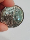 1988 American Silver Eagle -  ASE -Natural Toned - Great Color - Blue