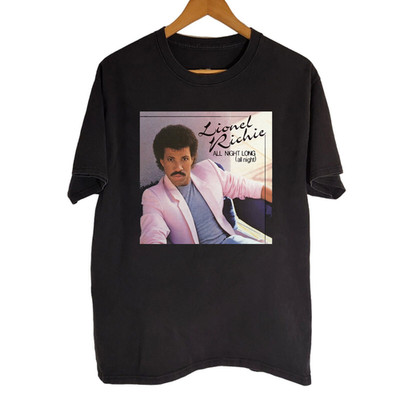Lionel Richie - All Night Long (All Night) Black Cotton Shirt BS1606