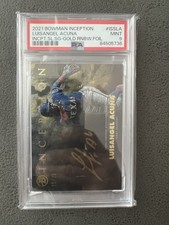 Luisangel Acuna Bowman Inception Gold Signature Rainbow Foil /25 PSA 9 Pop 1 