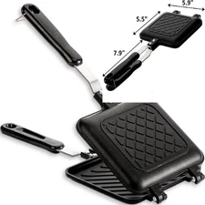 ZOOFOX Sandwich Maker, Grilled and Panini Maker Pan with Black 