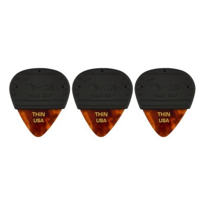 FENDER Mojo Grip Celluloid Pick TS Thin   Plektren   Rubber Coating   3er Pack