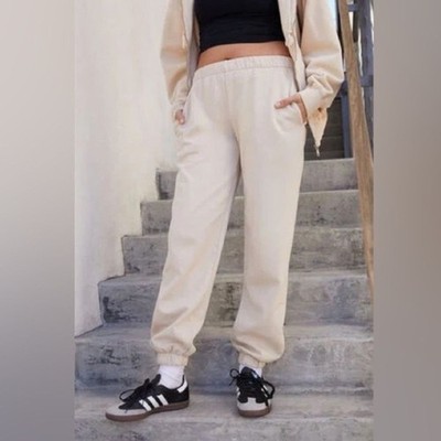 Brandy Melville John Galt Beige Cream Sweats Sweatpants Jogger High Rise  Small