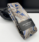 VAN HEUSEN Men's Neck Tie ~ Taupe ~ Paisley ~ Extra Long ~ NEW MSRP: $50.