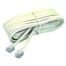 48107 Phone Line Cord 15Feet Ivory Landline Telephone Accessory Cable Wire