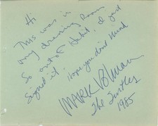 Mark Volman- Signed Vintage Album Page ("The Turtles")