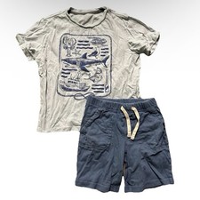 Boys Summer Outfit Blue Gap Shorts Nautical T Shirt Size 6