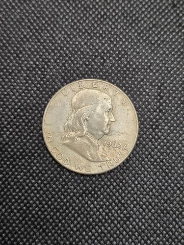 1962 D Benjamin Franklin Half Dollar 90% Silver VF