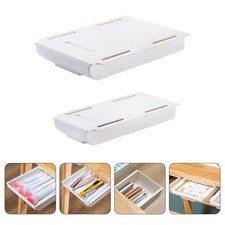  2 PCS Stationery Storage Drawer Adhesive under Table Paste Drawers The Desk