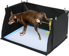 Dog Pee Pad Holder with High Walls, No-Spill Indoor Potty for Large Dogs, Foldab