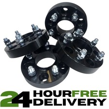 30MM BLACK ALUMINIUM WHEEL SPACERS SPACER SET X4 FITS DISCOVERY 3, 4 & 5
