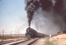 Duplicate slide- ATSF Santa Fe Steam 2925 & Train At Abo, NM. 7/56