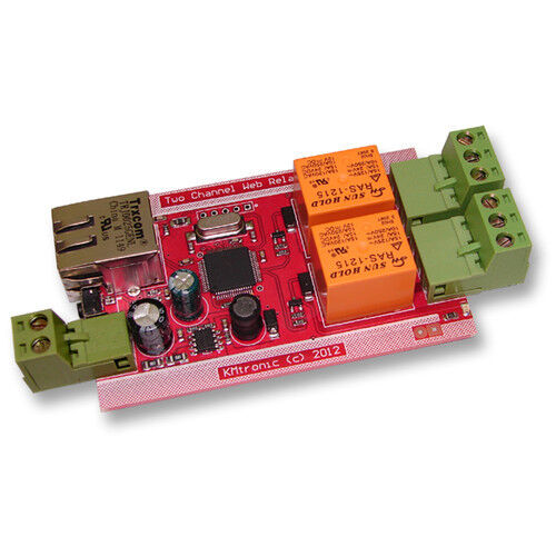 KMTronic LAN TCP/IP Ethernet 2 Channel Relay board, WEB Server, Android APP - Picture 1 of 1