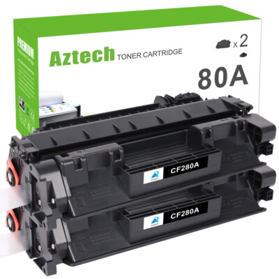 2 Pack CF280A 80A Toner Compatible With HP LaserJet Pro 400 M401n MFP M425dn