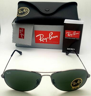 Ray Ban RB 3362 Cockpit Gunmetal Sunglasses G-15 Lenses Unisex COCKPIT Sunglasses in Gunmetal and G-15 Green - RB3362 | Ray  main image 4