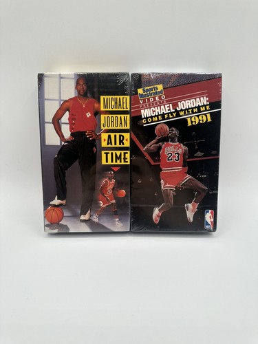 Michael Jordan Come Fly With Me & Air Time VHS 1990 FACTORY SEALED W/ Watermarks