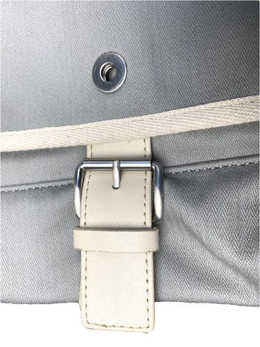 LACOSTE MESSENGER BAG Small Vintage M60 Soft Casual 6 Light Grey NEW - Picture 4 of 13