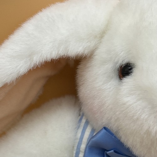 Vintage Hallmark Uncle E Bunny Plush Rabbit With Blue White Striped Vest Easter - Picture 7 of 24