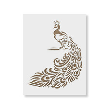 Peacock Stencil - Durable Reusable Mylar Stencils