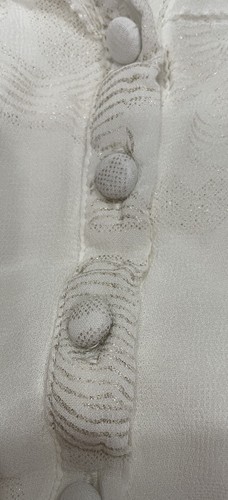 A loves a Girls White button down long sleeve blouse with ruffle and lining - Picture 11 of 11