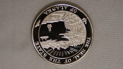 アラスカ シルバー 記念コイン 1959-1984 999純銀 Alaska Silver Anniversary Commemorative 1959-1984- 1 Oz