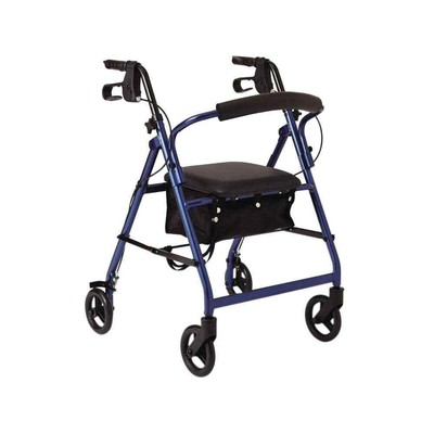 Medline Rollator H7.75'' x W31.00'' x D24.75'' 4-Wheel Aluminum Lightweight in Blue