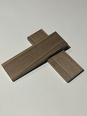 2 Piece Black Walnut Knife Handle Scales Lumber Blank Bookmatched 130x41x9mm #40