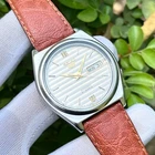 Vintage Seiko 5 Automatic Linen Textured Dial Japan Made Men's Watch 7S26-8760