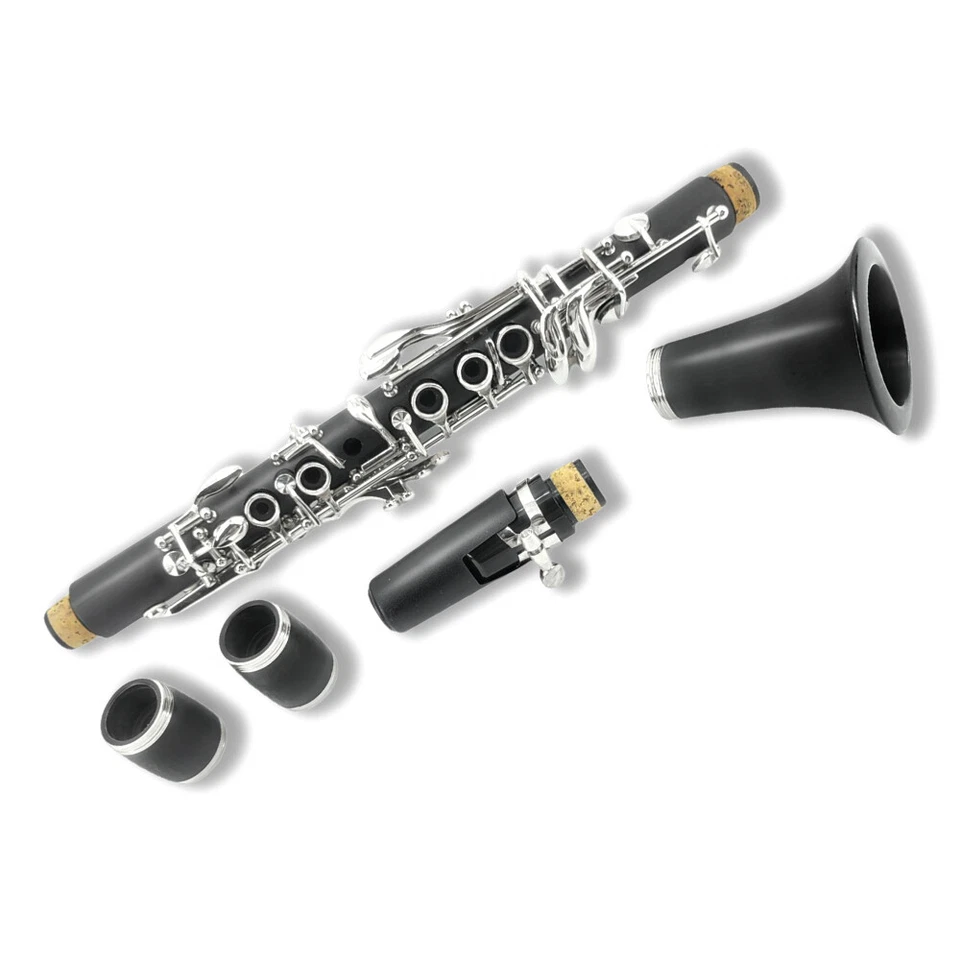Clarinete Profesional Yinfente Llave Eb Clarinete de Ebonita Niquelado Estuche Libre Foto 4 de 4