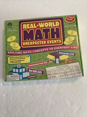 Teacher Created Resources Real World Math Unexpected Events Game Ages 8 and Up
