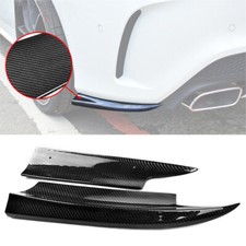 Carbon Fibe CF Rear Bumper Lip Side Aprons Fits 14-16 MB W117 CLA-Class Sedan