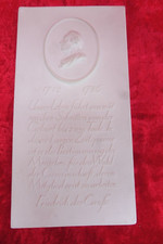Porzellan- Relief -Platte , Friedrich der Gro&szlig;e mit Zitat , KPM