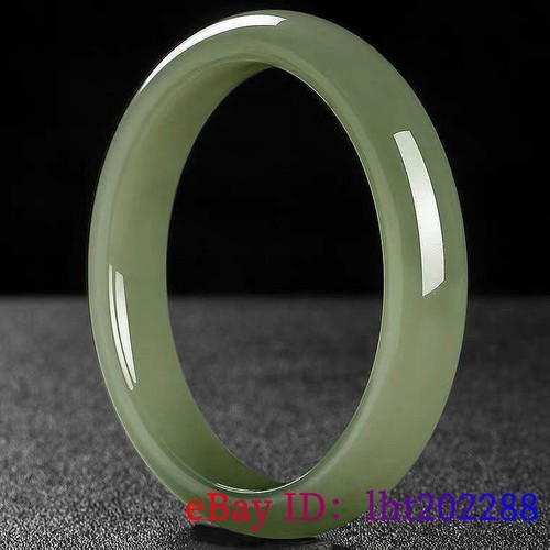 Hetian Giada Bracciali Uomo Amuleti Braccialetti per Donna Verde Naturale Gioielli - Foto 4 di 6