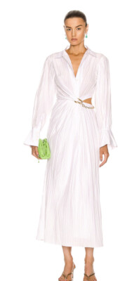 jonathan simkhai white cut out dress nwot SIMKHAI waist cut-out cape style white