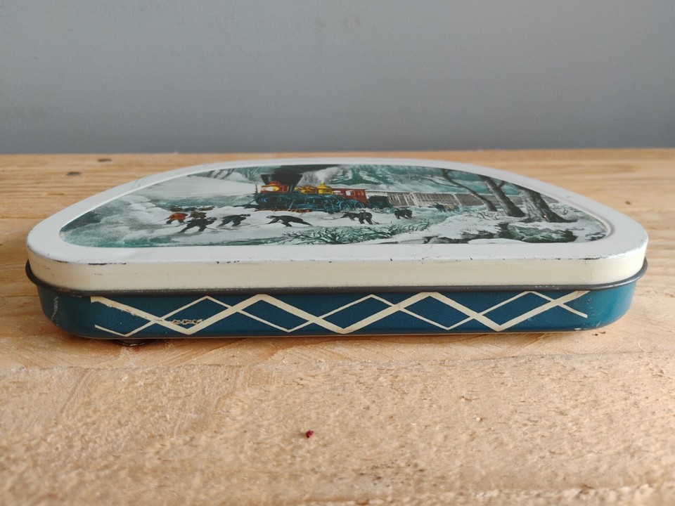 Vintage Edward Sharp & Sons Ltd Sweet Tin Maidstone Kent Steam Train In