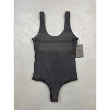NWT Black Striped One Piece Swimsuit Size Medium MRSP 80