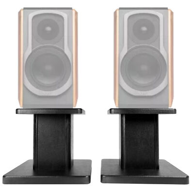 (2) 8  Black Bookshelf Speaker Stands For Edifier S1000DB Bookshelf Speakers